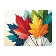 thumbnail image 1 of Autumnal Symphony: Layered Maple Leaves - Digital Art Autumn Nature Botanical Floral Geometric Modern Art Unframed Wall Art Print 24 x 30 inches, 1 of 4