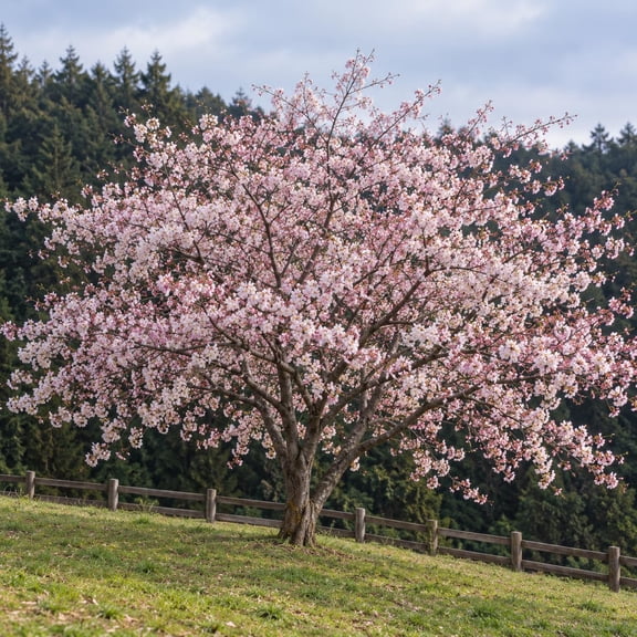 Autumnalis Cherry Tree Starter Plant, 6-12 In, Full Sun, Well-Drained Soil, 2.5 In Pot
