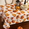thumbnail image 1 of Autumns Thanksgiving Tablecloth,Fall Fabric Table Cloth, Bountiful Pumpkin Maple Leaf Easy Care Wipeable and Reusable Table Cover (60 X 84 INCH, Rectangle), 1 of 6