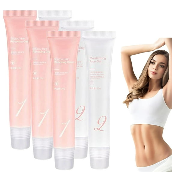Auures Hair Removal Cream, Auures Facial Hair Removal Cream Kit, Painless Auures Hair Removal, Facial Hair Removal For Women With Scraper (3 PCS)