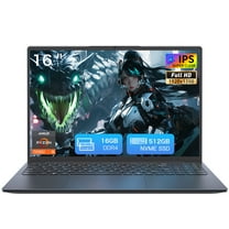 Auusda 16" Business Laptop, Windows 11 Pro Laptop Computer, AMD Ryzen 7430U, 16GB RAM 512GB SSD, Backlight, Fingerprint, Gray