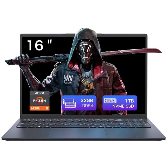 Auusda Business Laptop, Windows 11 Pro Computer, AMD Ryzen 6600U, Backlit Keyboard, Fingerprint Unlock