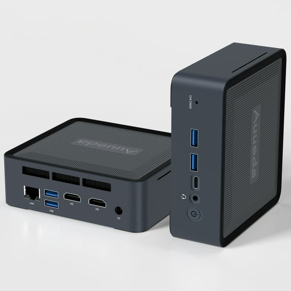 Auusda H56 Mini PC Windows 11 Pro AMD R5 5600H Desktop Computer, 32GB RAM+512GB SSD, HDMI/DP/Type-C(4K60Hz)Outputs