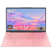 Auusda 15.6" Laptop Computer, AMD Ryzen 3 3250C, 16GB DDR4 RAM 512GB SSD, Windows 11 Pro Business Laptop for Students & Work, Backlight, Fingerprint, Pink