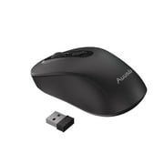 Auusda Wireless Mouse with USB Mini Receiver - Swift, Ambidextrous, 2.4GHz, Black