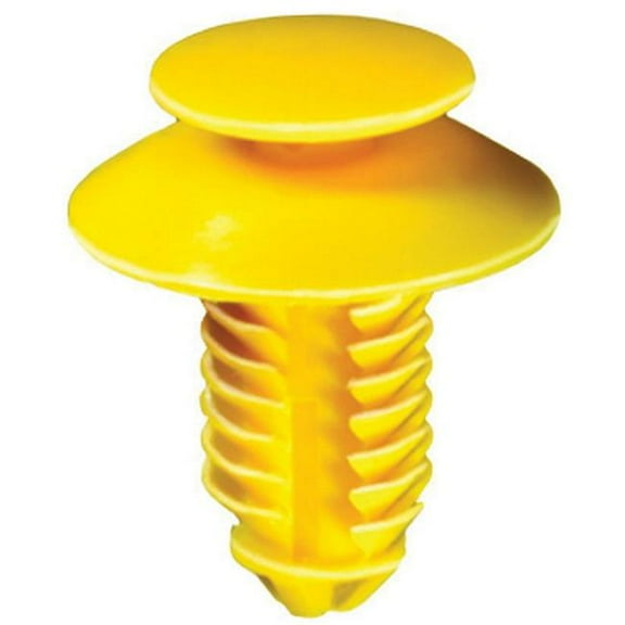 Auveco AVCAP18848 0.5 in. Dia. Top x 0.75 in. Bottom Double Head Type 7 Door Trim Panel Retainer, Nylon - Yellow