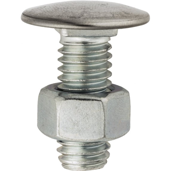 Auveco # 10656 Bumper Bolt 3/8"-16 X 1" Stainless Steel Pan Head With Hex Nut. Qty 25.