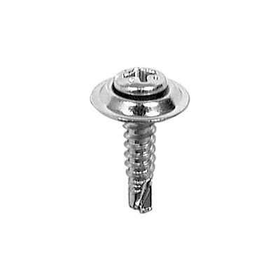 Auveco # 11450 #8-18 X 3/4" Phillips Oval Countersunk Washer SEMS Tek - Chrome. Qty 100.