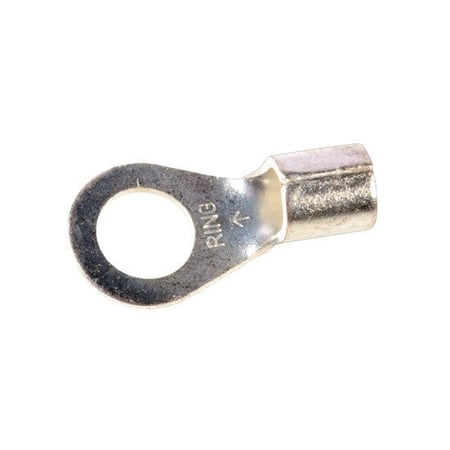 Auveco # 15164 6 Gauge 3/8" Stud Ring Terminal Non-Insulating. Qty 25.