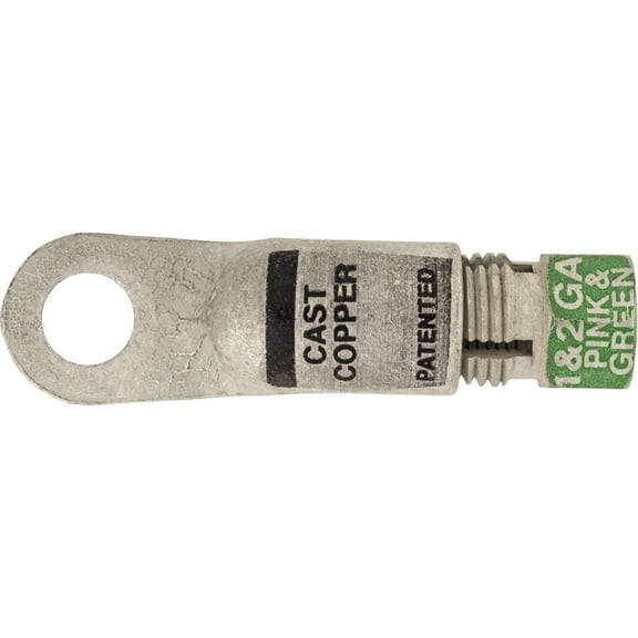 Auveco # 15619 Compression Copper Lug 3/8" Hole Size Green. Qty 2.
