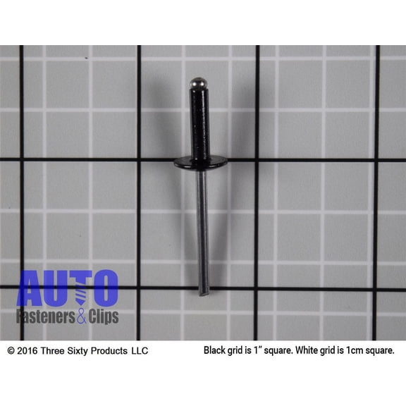 Auveco # 17006 Black Aluminum Rivet 5/32" Diameter 1/4"-3/8" Grip. Qty 25.
