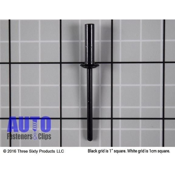 Auveco # 17410 Closed End Rivet 3/16" Diameter 3/8"-1/2" Grip Aluminum Black. Qty 25.
