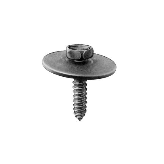 Auveco # 19278 M4.2-1.41 X 20mm Hex Head SEMS Tapping Screw Black. Qty 50.