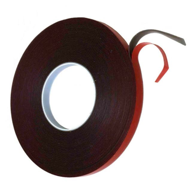 Auveco # 21075 Double Sided Acrylic Foam Tape With Red Liner, .045 X 1/2" X 60'. Qty 1.