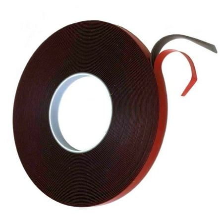 Auveco # 21075 Double Sided Acrylic Foam Tape With Red Liner, .045 X 1/2" X 60'. Qty 1.