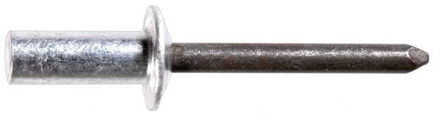 Auveco # 21440 Closed End Rivet 1/4" Dia., 1/2" Flange, 1/4" x 3/8" Grip. Qty 25.