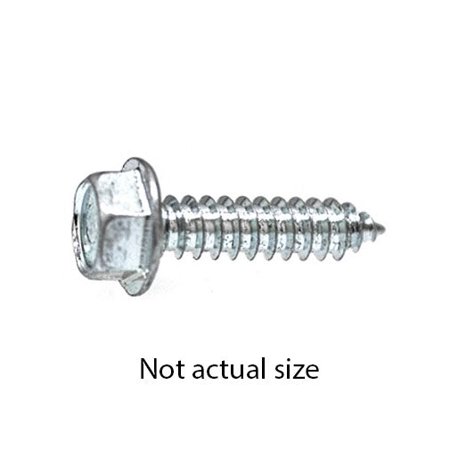 Auveco # 2969 12 X 1" Indented Hex Washer Head Tapping Screw Zinc. Qty 100.