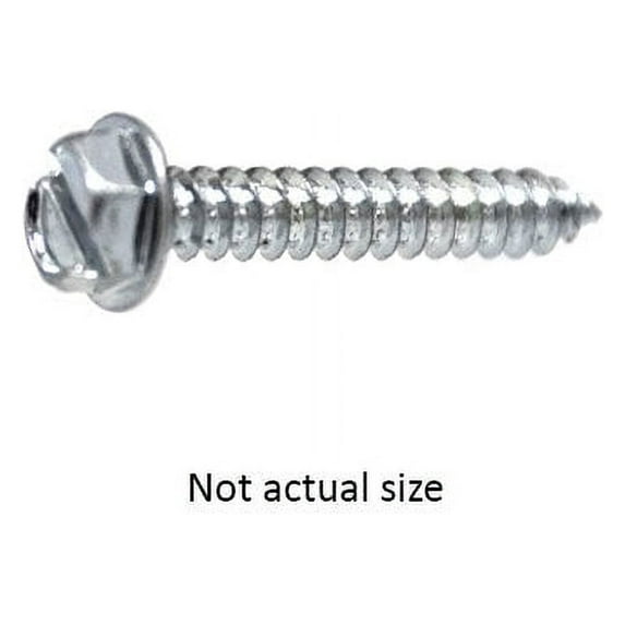 Auveco # 3368 6 X 1/2" Slotted Hex Washer Head Tapping Screw Zinc. Qty 100.