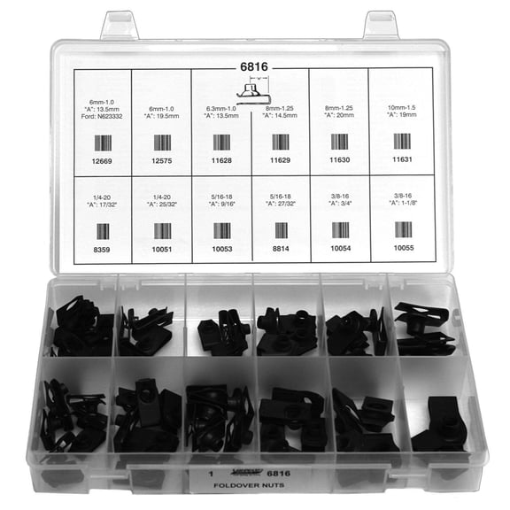 Auveco # 6816 Extruded U-Nut Quik-Select Kit. Assortment. Qty 1.