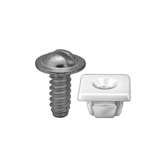 Auveco # 8250 Nylon Nut And Screw Assembly 1/4"? x 5/8"? Zinc Screw. Qty 25.