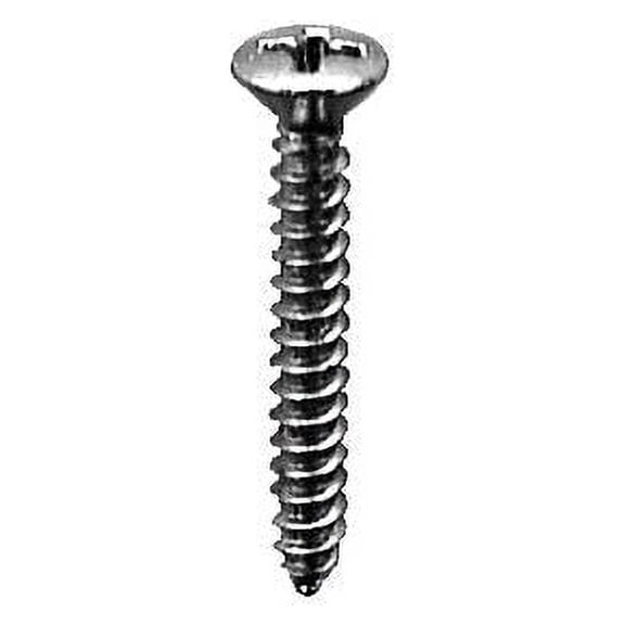 Auveco # 9406 8 X 1-1/4" Phillips Oval Head Tapping Screw 18-8 Grade Stainless Steel. Qty 100.