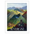 thumbnail image 1 of Auvergne - France - SNCF (French National Railway Company) - Vintage Travel Poster by André Giroux c.1938 - Bamboo Fine Art 290gsm Paper Print (Unframed) 18x24in, 1 of 4