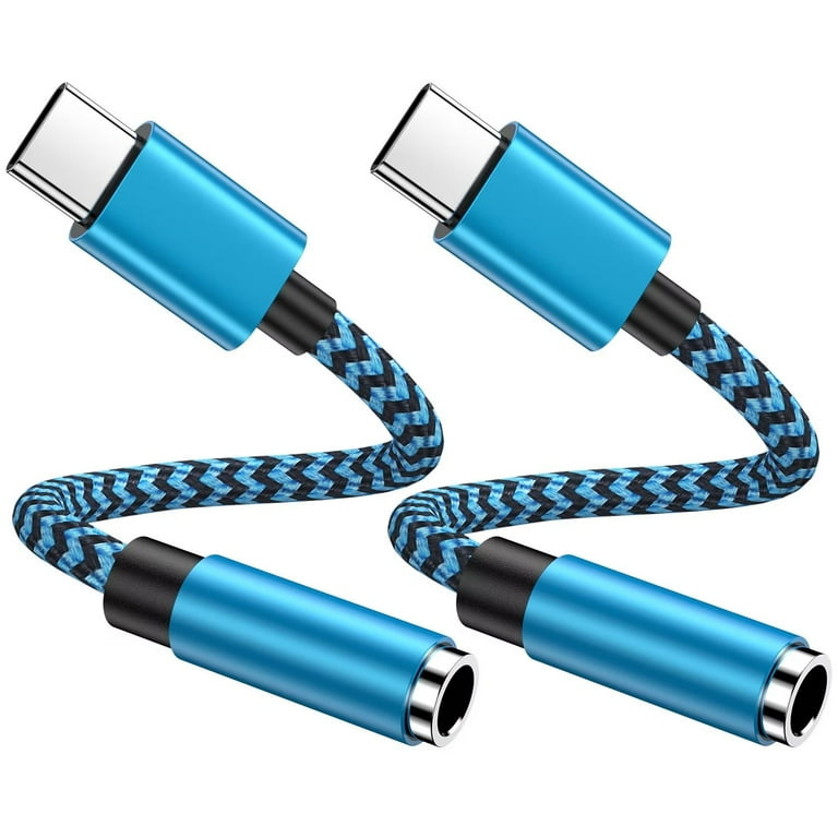 Aux to Adapter,AILKIN 2PACK Type C to Headphone Jack Adapter