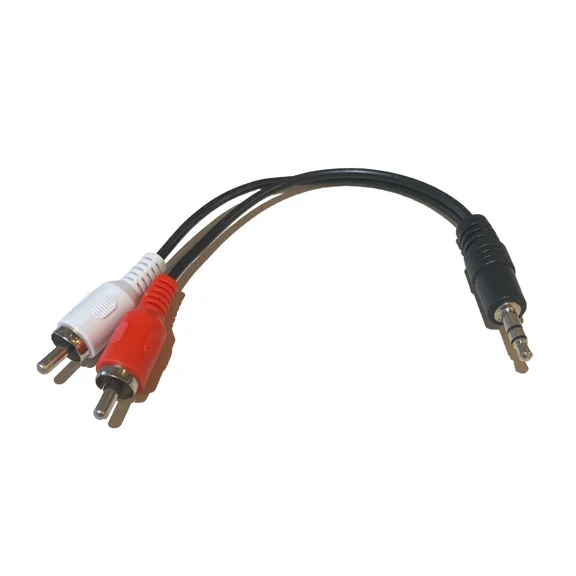 Aux Auxiliary 3.5Mm Stereo To 2 Rca Male To Male 6  Audio Cable