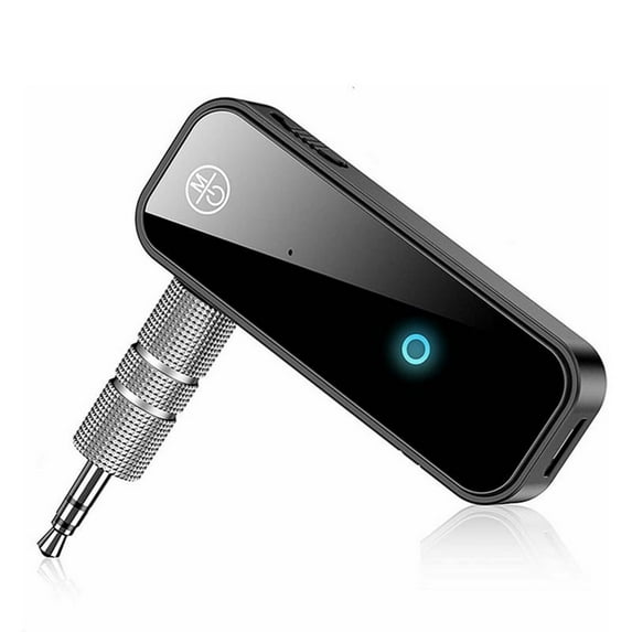Aux Bluetooth Adapter for Car,2 in 1 Bluetooth Transmitter Receiver for Hands-Free Call, Noise Cancelling 3.5mm AUX Bluetooth 5.0 Receiver for Home Stereo System/Headphones/Easy Connect,Black