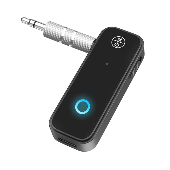 Aux Bluetooth Adapter for Car 2-In-1 Bluetooth 5.3 Transmitter Receiver for Hands-Free Call Noise Cancelling 3.5mm AUX Wireless Receiver Easy Connect for Home Stereo System Headphones