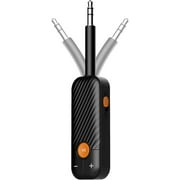 Aux Bluetooth Adapter for Car, Bluetooth 5.2 Transmitter and Receiver with Swivel 3.5mm Plug, Bluetooth Receiver for Home Stereo, Music Streaming, Bluetooth Car Aux, Hands Free Calls