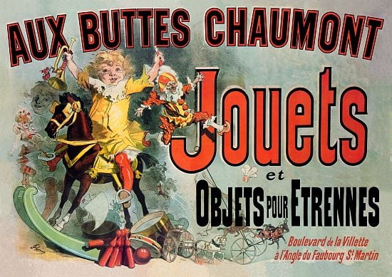 Aux Buttes Chaumont Jouets French Friends TV Canvas Art - (24 x 36)