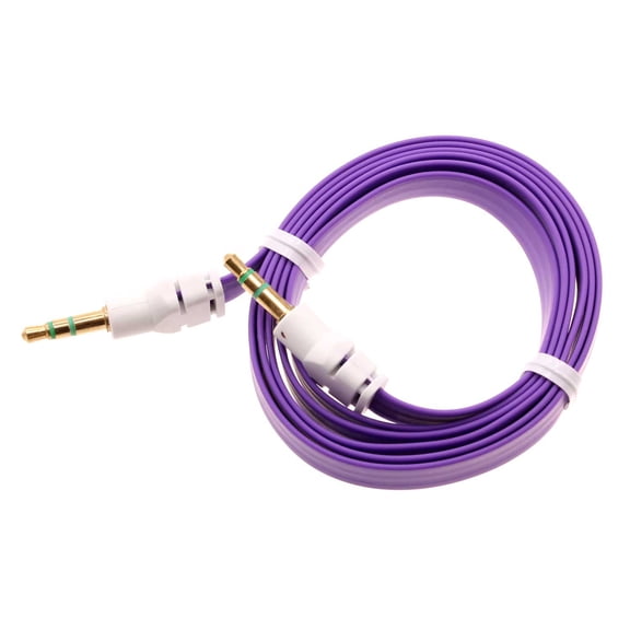 Aux Cable 3.5mm for Samsung Galaxy A05/A13 5G/A14 5G/A23 5G - Adapter Car Stereo Aux-in Audio Cord Speaker Jack Wire Flat Purple