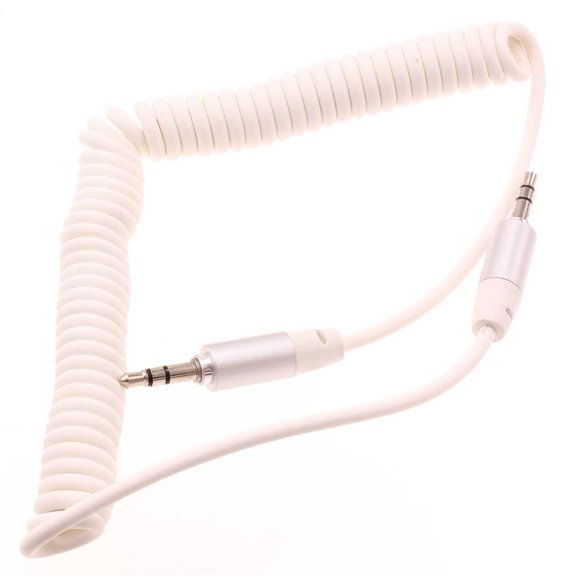 Aux Cable for Consumer Cellular Verve Snap/Connect - 3.5mm Adapter Car Stereo Aux-in Audio Cord Speaker Jack Wire Coiled for Consumer Cellular Verve Snap/Connect