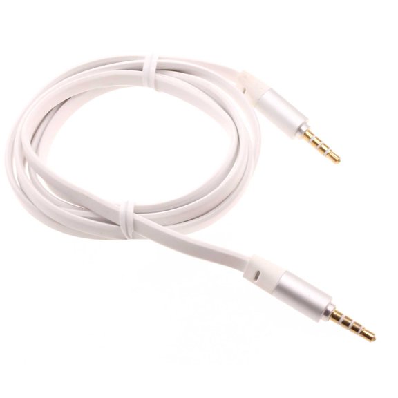 Aux Cable for Consumer Cellular Verve Snap/Connect - 3.5mm Adapter Car Stereo Aux-in Audio Cord Speaker Jack Wire Flat for Consumer Cellular Verve Snap/Connect