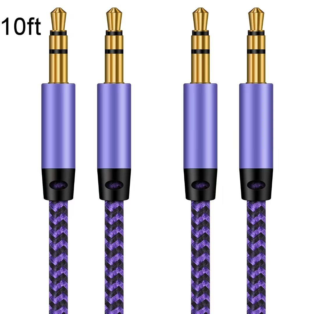 FosPower Audio Cable (25 FT), Stereo Audio 3.5mm Auxiliary Short Cord Male  to Male Aux Cable for Car, Apple iPhone, iPod, iPad, Samsung Galaxy, HTC