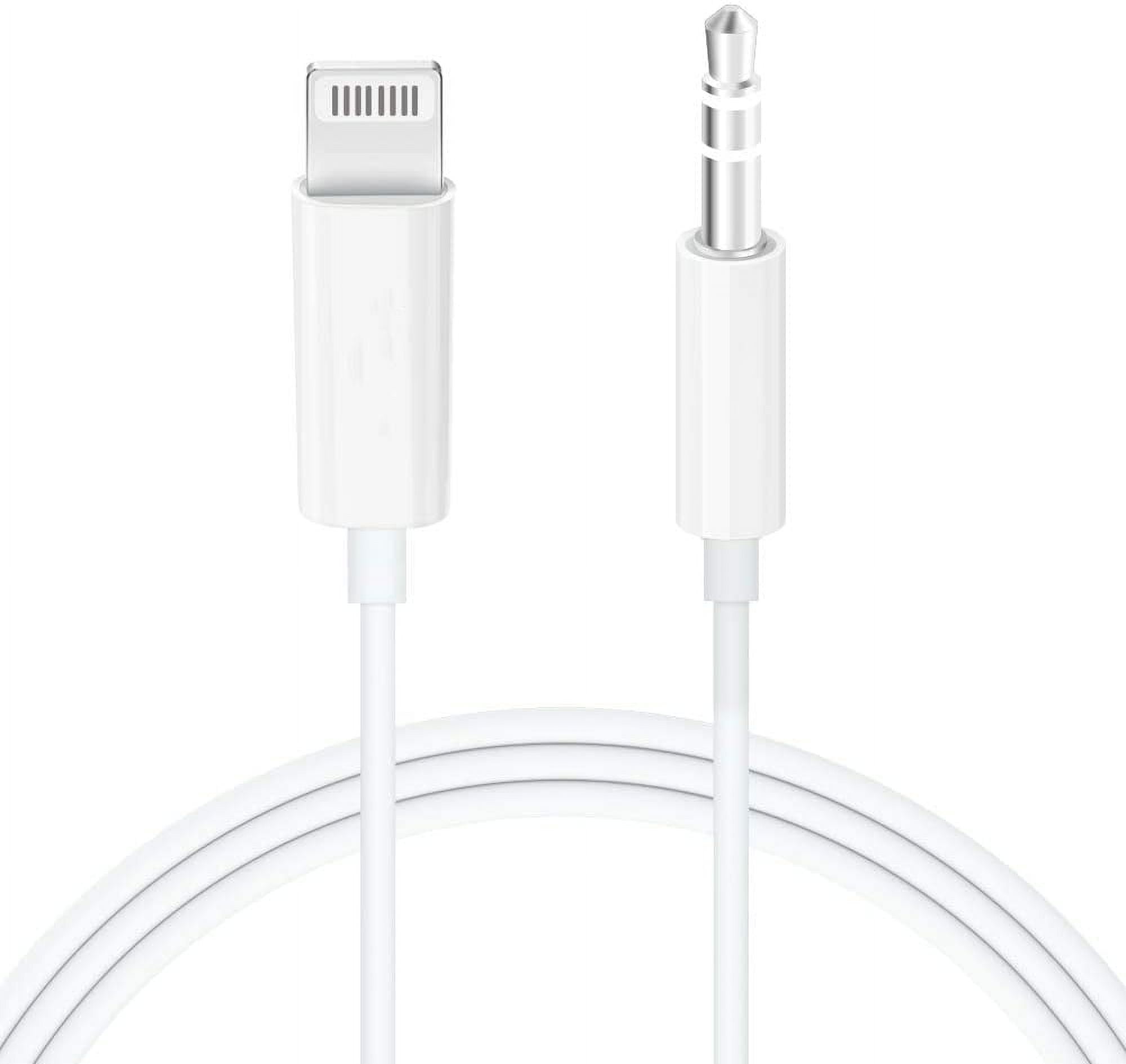 Cable auxiliar para iPhone, cable auxiliar de 3.5 mm para automóvil  Compatible con iPhone 13 12 11 XS XR X 8 7 6 iPad iPod para auto estéreo  doméstico, altavoz, auriculares, compatible