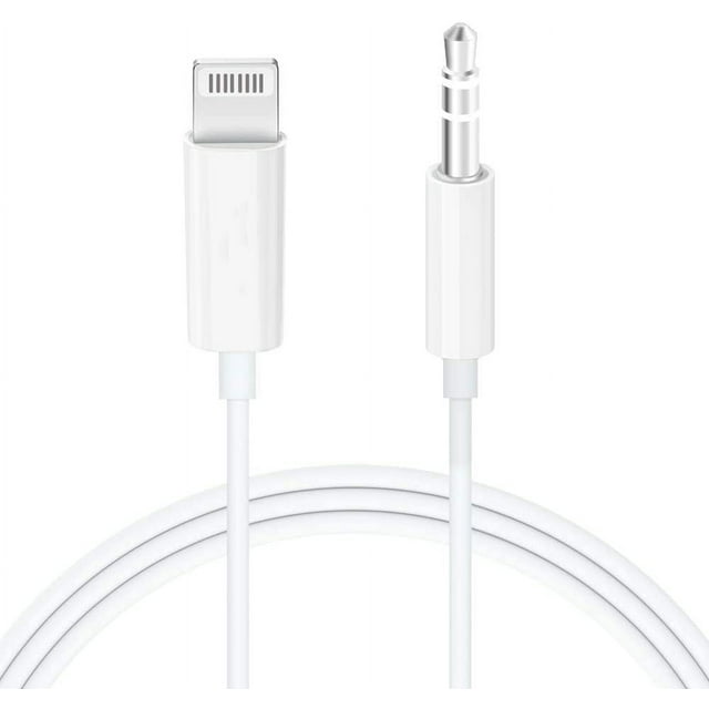 Aux Cord Compatible with iPhone,3.5mm Aux Cable for Car Compatible with iPhone 8/7/11/XS/XR/X/iPad/iPod for Car/Home Stereo, Speaker, Headphone, Support All iOS Version - 3.3ft White