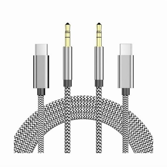 Aux Cord for iPhone 16 Pro Max, 2Pack USB Type C to 3.5mm Headphone Jack Aux Audio Cable Cord for iPhone 16/16 Plus/15/15 Plus to Car Home Stereo/Speaker/Headphone