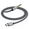 ABCPOW USB C to 3.5mm Aux Cord, Type C Audio Adapter for Android, Samsung, Car Stereo, Speaker
