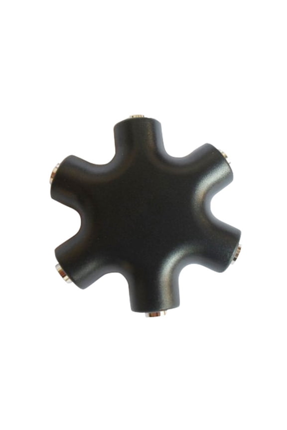 Black Aux Cable Keychain Splitter, Compact 5.20X5.20X1.00CM Design for Easy