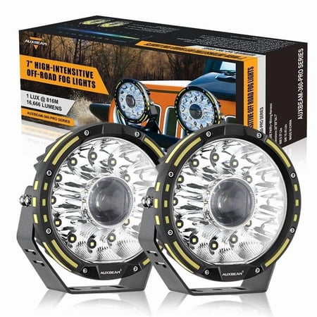 Auxbeam ZD000674 360-PRO Series | 7 Inch 230W 33332LM Custom Lens Offroad LED Driving Lights