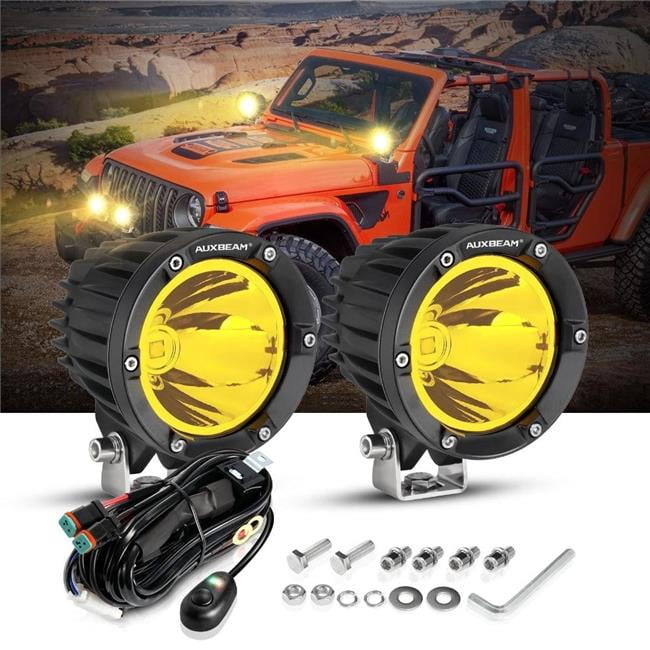 Auxbeam ZD000669 4 Inch 100W Spot Round LED Pods Amber LED Driving