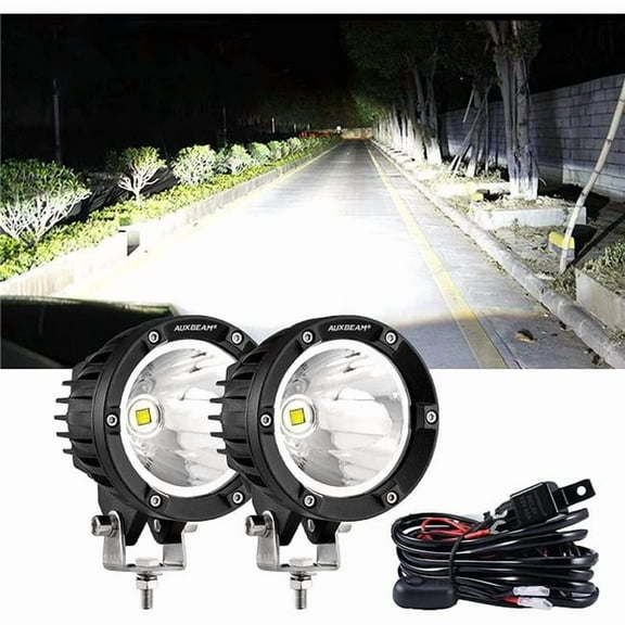 Auxbeam ZD000668 4 Inch 100W Spot Round LED Pods White LED Driving Lights