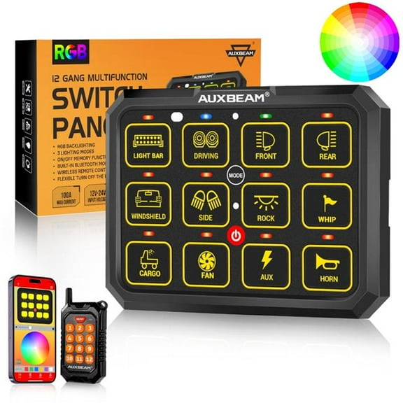 Auxbeam AC-1200 RGB Switch Panel with App & Remote Control