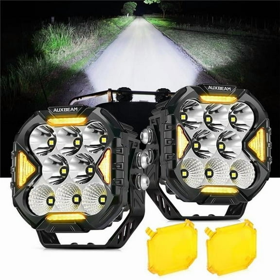 Auxbeam ZD000862 CUBE-Z Series 4 Inch Combo LED Pod Lights Off Road Lights with White DRL & Amber Turn Signal Lights