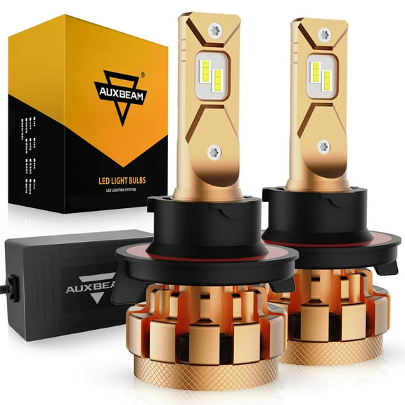 Auxbeam H13 LED Headlight Bulbs, Brightest Headlight Bulbs, 70W 18000LM F-16 PLUS Series 6000K Cool White | 2 Bulbs