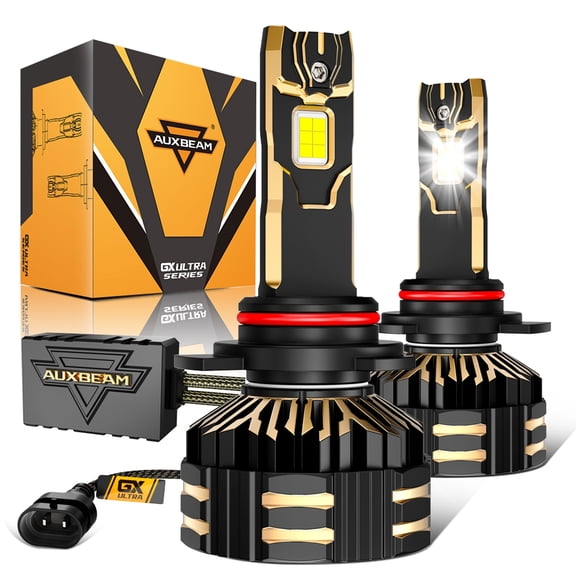 Auxbem 9012/HIR2 LED Headlight Bulbs, 240W 40000LM GX-Ultra Series 6500K Cool White | 2 Bulbs