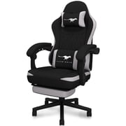 Auxe Gaxe Gaming Chairs for Adults with Footrest,Ergonomic Fabric PC Gaming Chair,High Back Reclining Computer Chair with Lumbar Support,Headrest