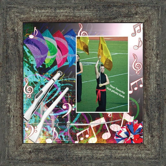 Auxiliary Color Guard, Flag Corp Marching Band, Picture Frame, 10x10 3501